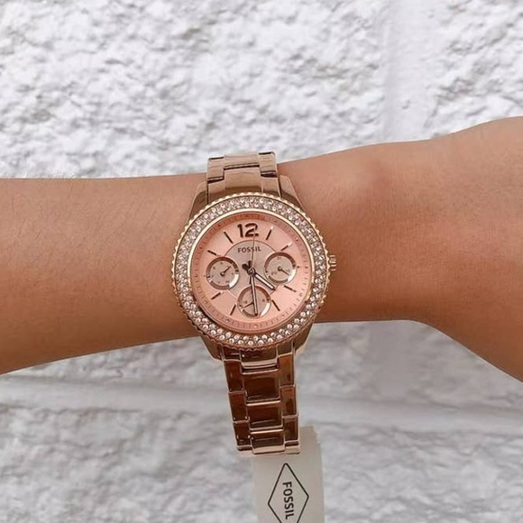 Fossil Stella Multifunction Rose-Tone Stainless Steel Watch - Picture 1 of 6